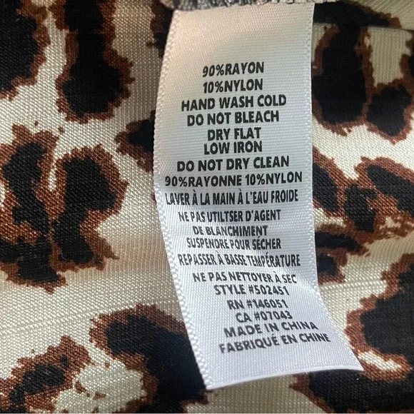 NWT Monteau LA Leopard Midi Dress w/ Pockets Size Medium - Picture 7 of 7